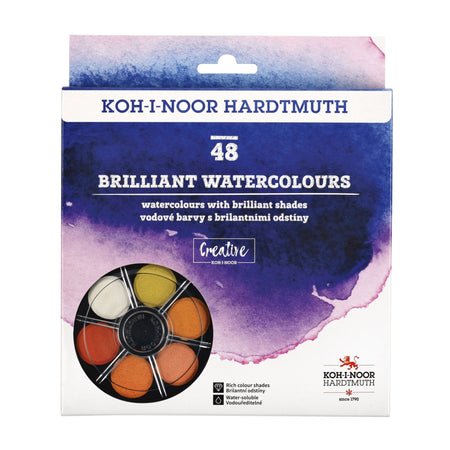 Koh-i-noor – Aquarell-Blisterpackung mit 48 Farben | 6 Stück