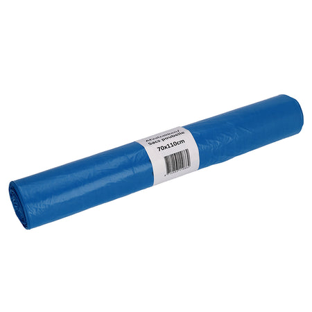 Cleaninq – Abfallbeutel 70 x 110 cm, HDPE recycelt, T25, 120 l, blaue Rolle mit 20 Stück