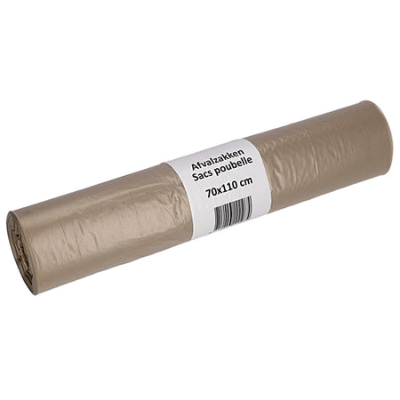 Cleaninq - Abfallbeutel 70x110cm LDPE recycelt T50 120L transparent | 10 Stück