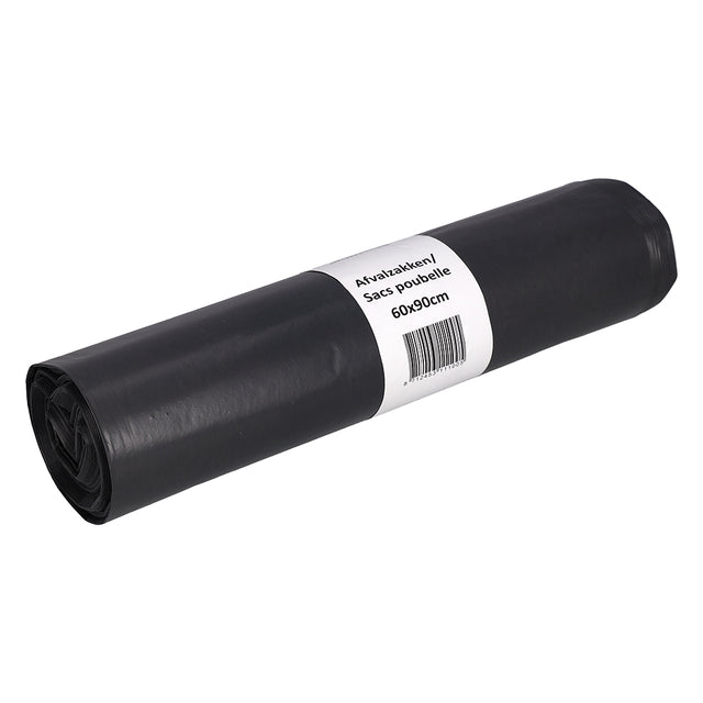Cleaninq - Abfallbeutel 60x90cm LDPE recycelt T50 70L grau Rolle mit 25 Stück