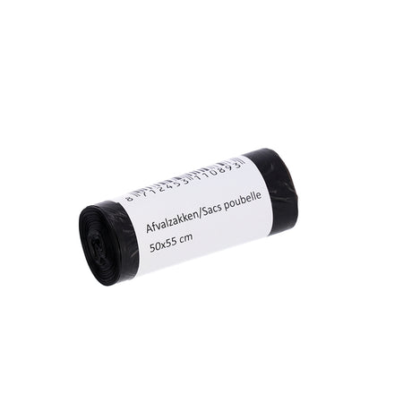 Cleaninq - Abfallbeutel 50x55cm HDPE T15 25L schwarz Rolle mit 50 Stück