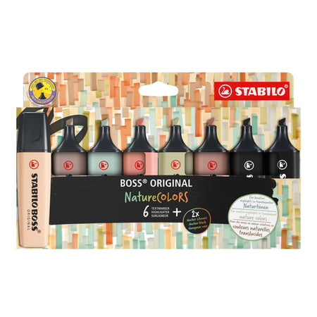Stabilo - Textmarker Boss 70/8 Naturfarben, Karton mit 8 Stück