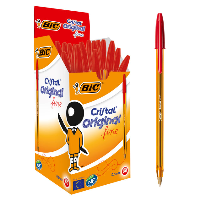 Bic - Kugelschreiber Cristal fein rot | 50 Stück