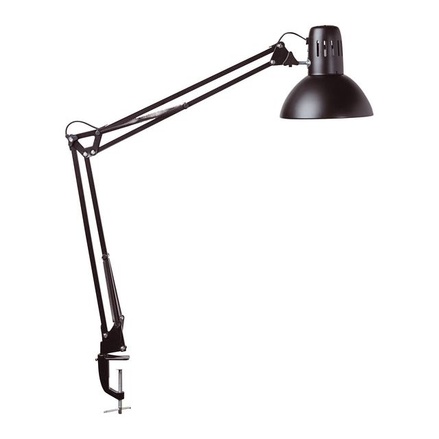 Maul - Studienschreibtischlampe mit Tischklemme, schwarz