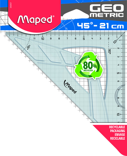 Zugeordnet - Geo -Dreieck geometrisch 21 cm