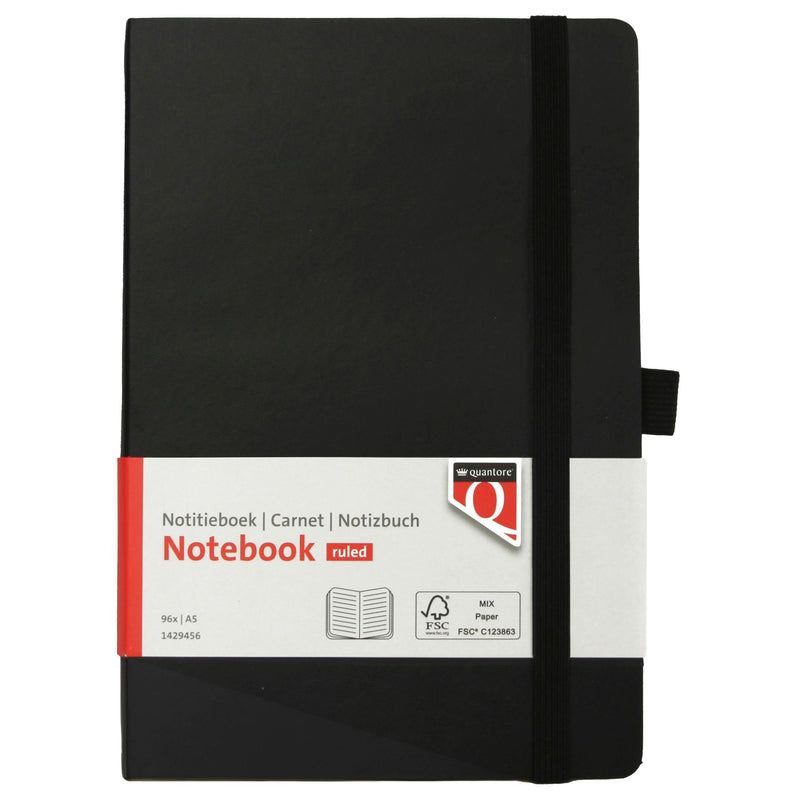 Quantore - Notizbuch A5 Flex Line 192 Seiten 80gr schwarz