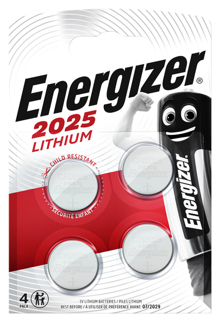 Energizer - Batterie Knopfzelle 4xCR2025 Lithium