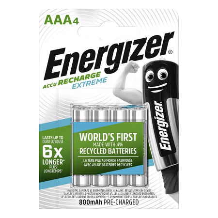 Energizer - Wiederaufladbarer Akku 4xAAA 800mAh