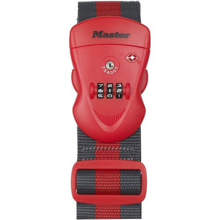 Master Lock - Koffergurt TSA Rot/Schwarz