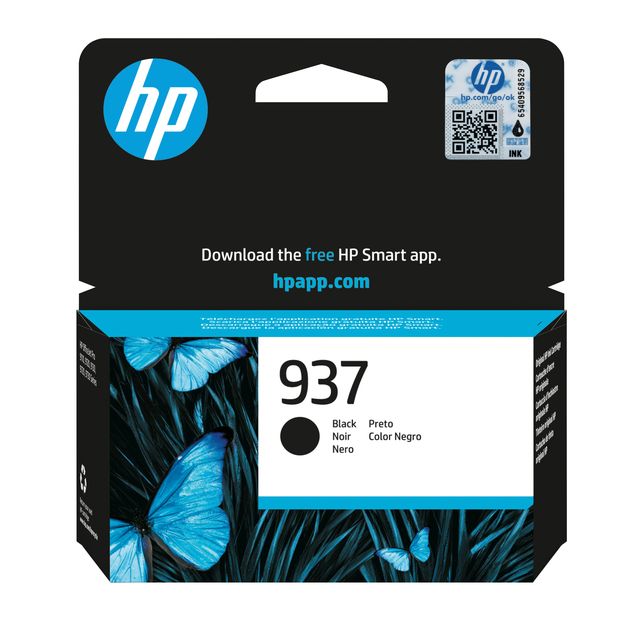HP -  Inktcartridge  4s6w5ne 937 zwart