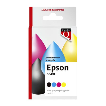 Quantore - Tintenpatronen-Alternative für 604XL T10H94 Schwarz + 3 Farben