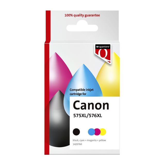 Quantore - Tintenpatronen-Alternative für Pg-575XL Cl-576XL Schwarz + Farbe
