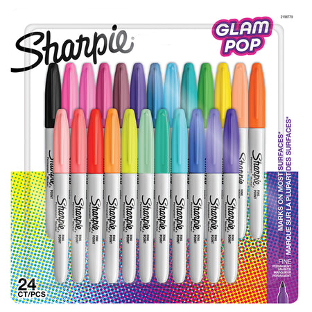Sharpie – Filzstift, dh Glampop, feine sortierte Blisterpackung mit 24 Stück