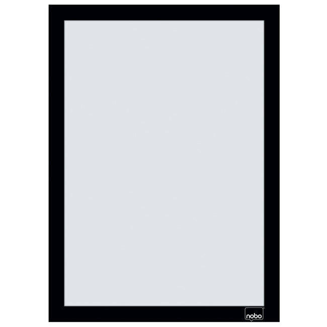 Nobo - Informationsrahmen selbstklebend A4 schwarz 2 Stück