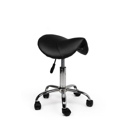 Office - Sattelhocker niedrig, harte Räder, schwarz