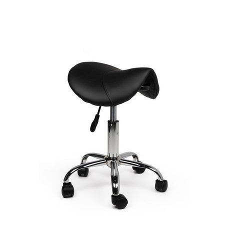 Office - Sattelhocker niedrig, harte Räder, schwarz