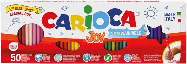 Viltstift carioca joy set a 50 kleuren