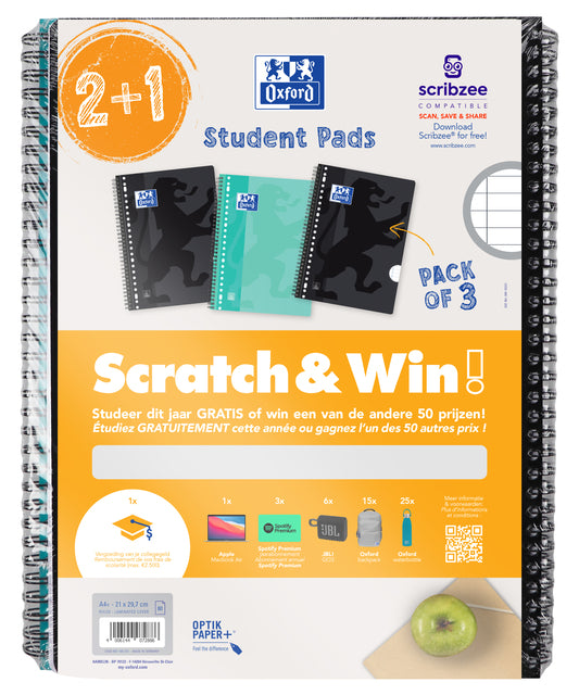 Oxford - Collblk Oxf School A4+ Ln 23 -g Scratch Win Ass Arsch