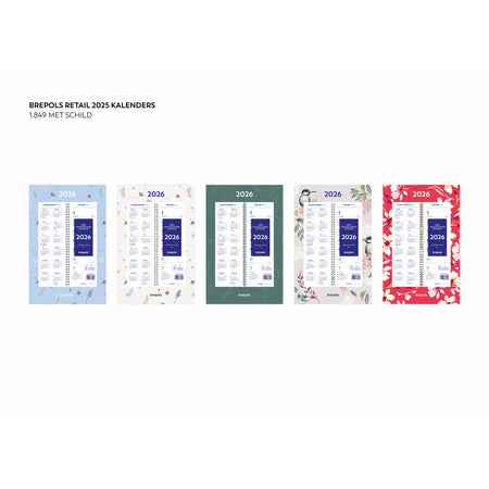 Brepols - Wochenkalender 2026 190x130 7 Tage/1 Seite Spirale sortiert