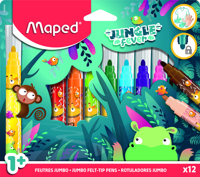 Maped - Filt Stelzen Dschungel Fever Jumbo Set 12 Farben