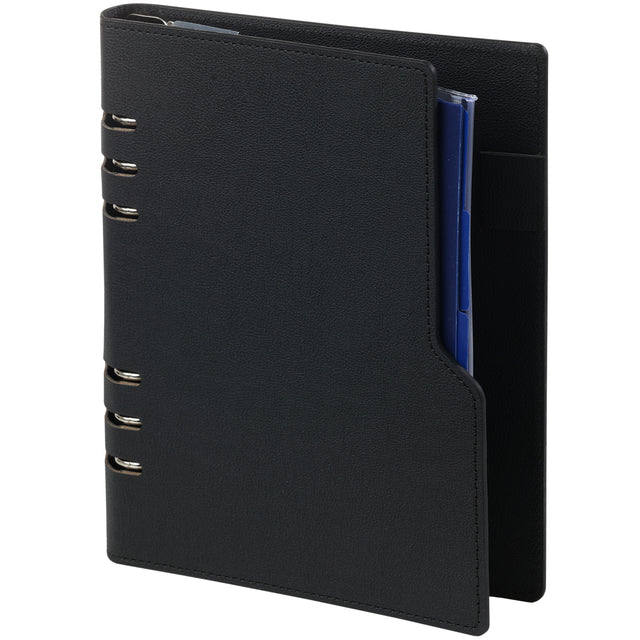 Kalpa - Organizer-Clipbook A5 inklusive Agenda 2025-2026 7 Tage/2 Seiten schwarz gemasert