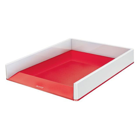 Leitz - Briefablage WOW A4 weiß/rot
