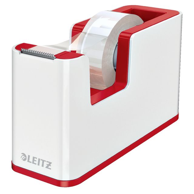 Leitz - Klebebandhalter WOW weiß/rot