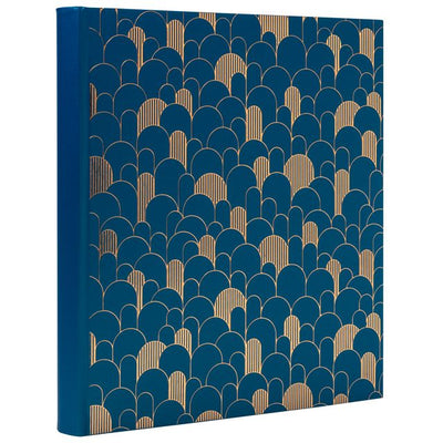 Exacompta - Fotoalbum 29x32cm 60 schwarze Seiten Néo Déco blau