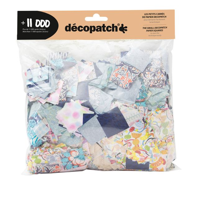 Decopatch - Hobbypapier Décopatch 3x3cm Set mit 11.000 Stück sortiert