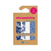 Decopatch - Hobbypapier Décopatch 30x40cm, Set mit 4 Blättern zum Thema Blautöne