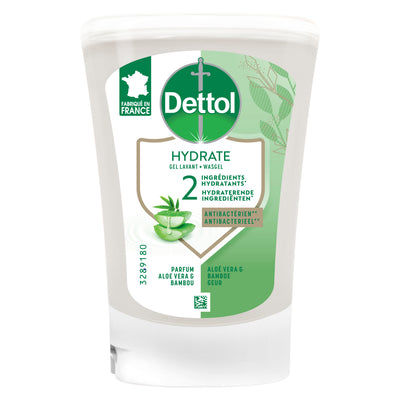 DETTOL - Handseife feuchtigkeitsspendend, antibakteriell, Aloe Vera, 250 ml, Nachfüller..
