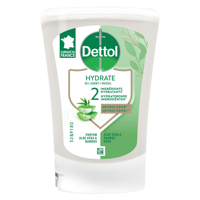 DETTOL - Handseife feuchtigkeitsspendend, antibakteriell, Aloe Vera, 250 ml, Nachfüller..