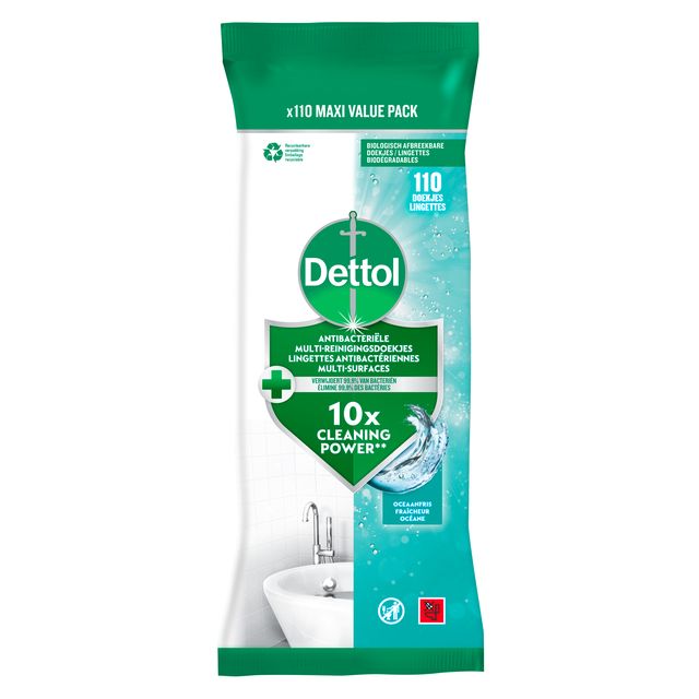 DETTOL - Reinigungstücher antibakteriell Ocean 110 Stück