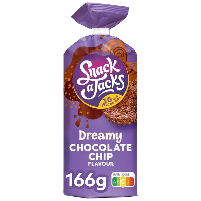 Snack-a-Jacks – Reiswaffel-Schokoladensplitter-Packung 166 Gramm