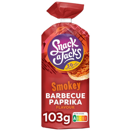 Snack-A-Jacks – Reiswaffel-BBQ-Pfeffer-Packung 103 Gramm