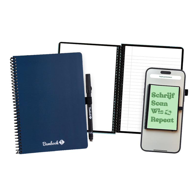 Bambook - Notizbuch Original Navy A5-Linie 40 Seiten löschbar