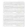 IEZZY Catering und Cate – Buchstabenset für Brieftafel 2x150 weiß