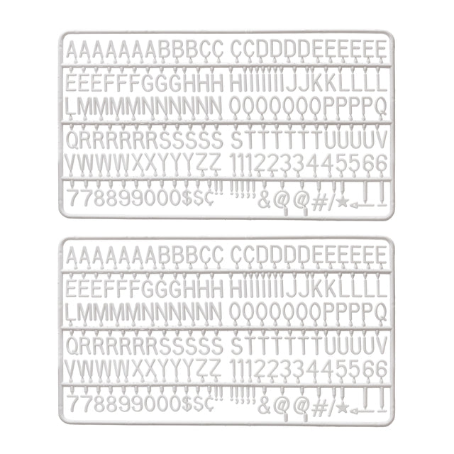 IEZZY Catering und Cate – Buchstabenset für Brieftafel 2x150 weiß