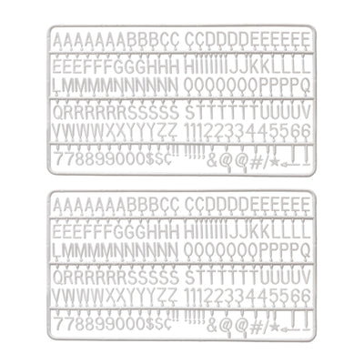 IEZZY Catering und Cate – Buchstabenset für Brieftafel 2x150 weiß