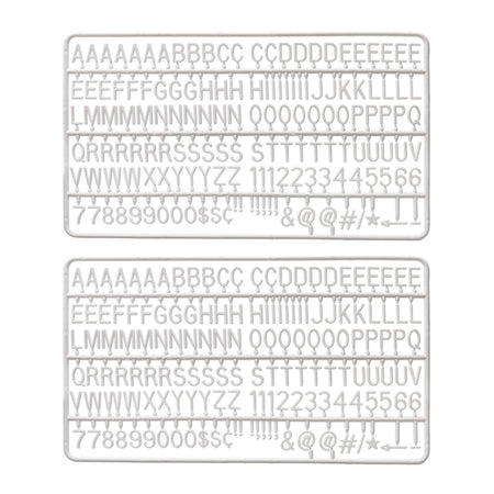 IEZZY Catering und Cate – Buchstabenset für Brieftafel 2x150 weiß