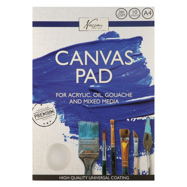 Nassau Fine Art – Leinwandblock 24 x 30 cm, 100 % Baumwolle, 10 Blatt