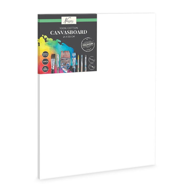 Nassau Fine Art – Leinwand 24 x 30 cm, 100pro Baumwolle, 3 Stück | 6 Stück