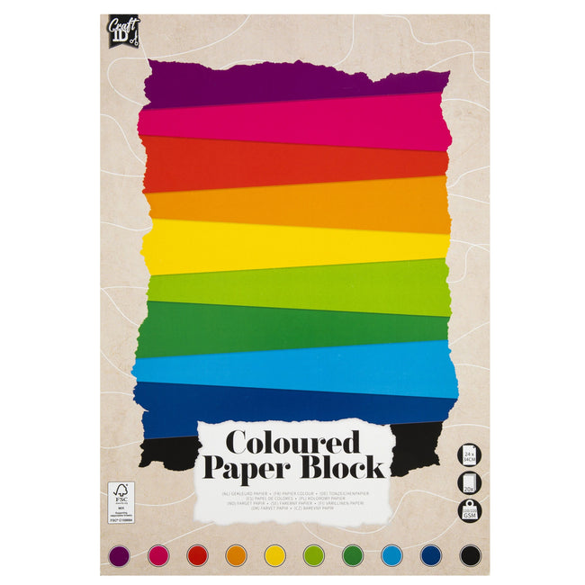 CraftID - Hobbykarton CarftID 24x34cm 120-220gr 20 Blatt 10 Farben