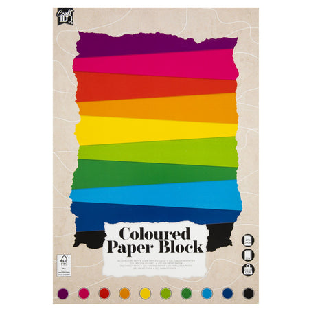 CraftID - Hobbykarton CarftID 24x34cm 120-220gr 20 Blatt 10 Farben | 12 Stück