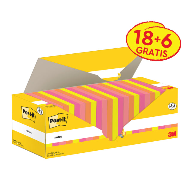 Post-it-memoblok 3m 654-col 76x76mm Farbe ASD