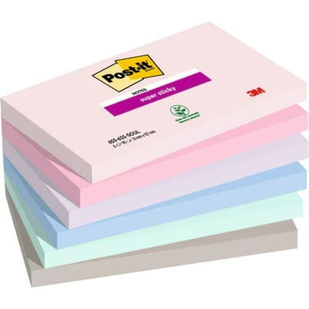 Post-it - Notizblock 655-6SS Super Sticky 76x127mm SOUL 6 Stück