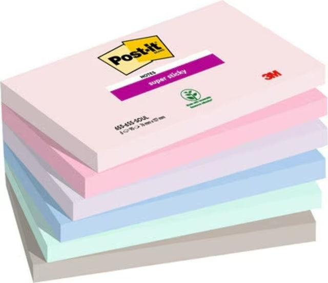 Post-it-MemoBlok 3m 655-6ss 76x127mm Seele | 12 Stücke