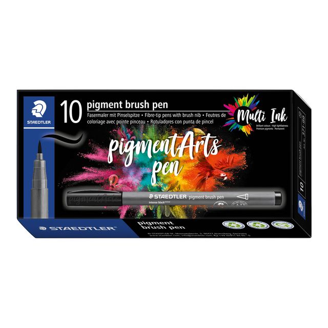 Staedtler - Brushpen PigmentArts Intensives Schwarz 1,0 mm