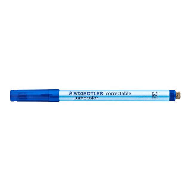 Staedtler - Filzstift Lumocolor 305 non permanent korrigierbar M blau | 10 Stück