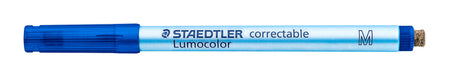 Staedtler - Filzstift Lumocolor 305 non permanent korrigierbar M blau | 10 Stück